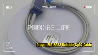 Surveillance fiable des patients par câble SpO2 Drager MS18683